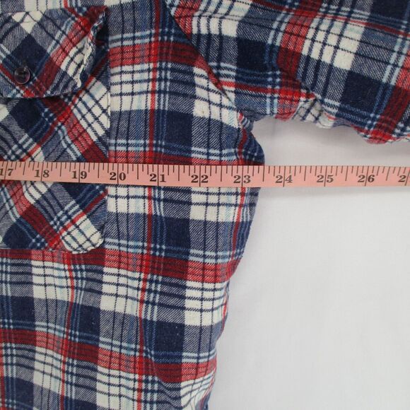 Vintage Thrashed Flannel Shirt Jacket Men's L Quilt Lined Distressed Work - Picture 9 of 11